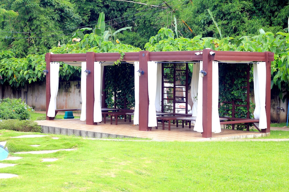 a gazebo in a park