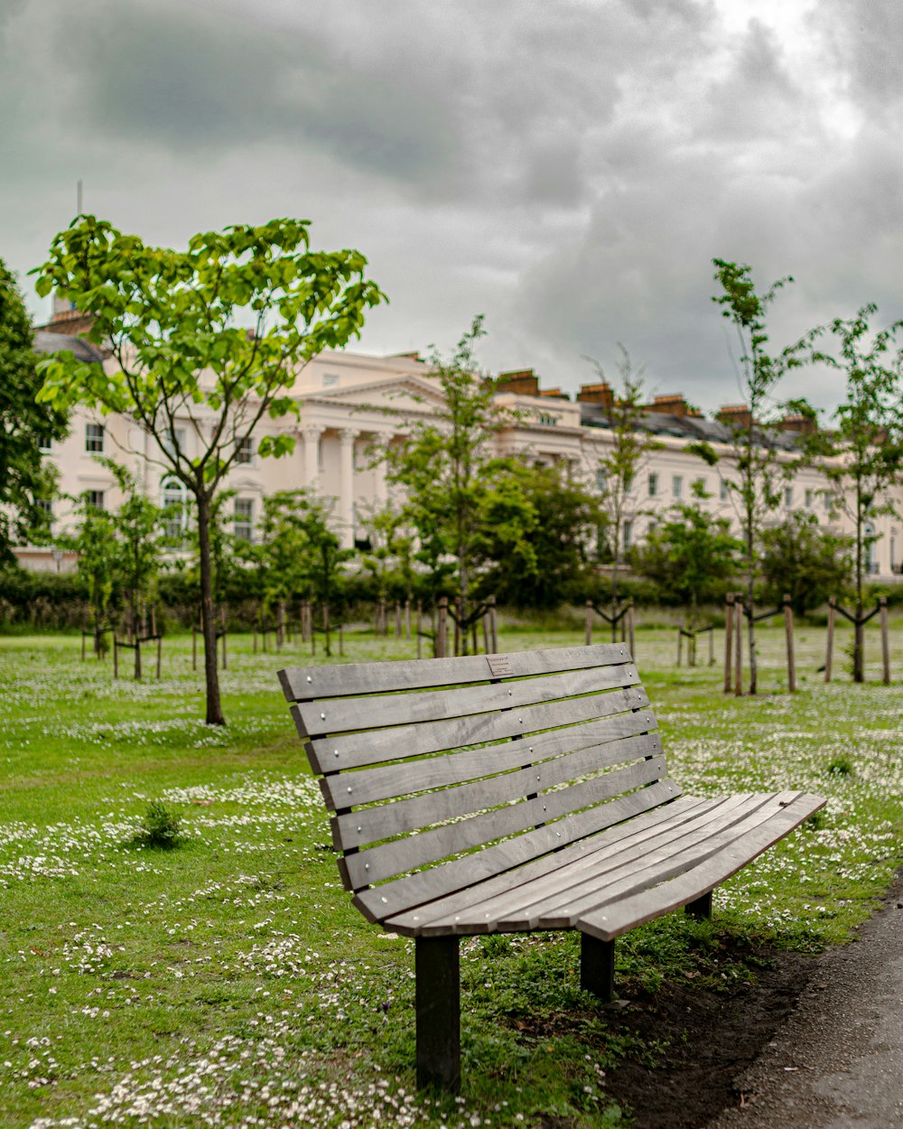 a bench in a park