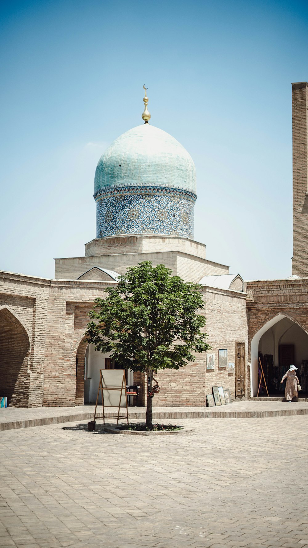 a large building with a dome