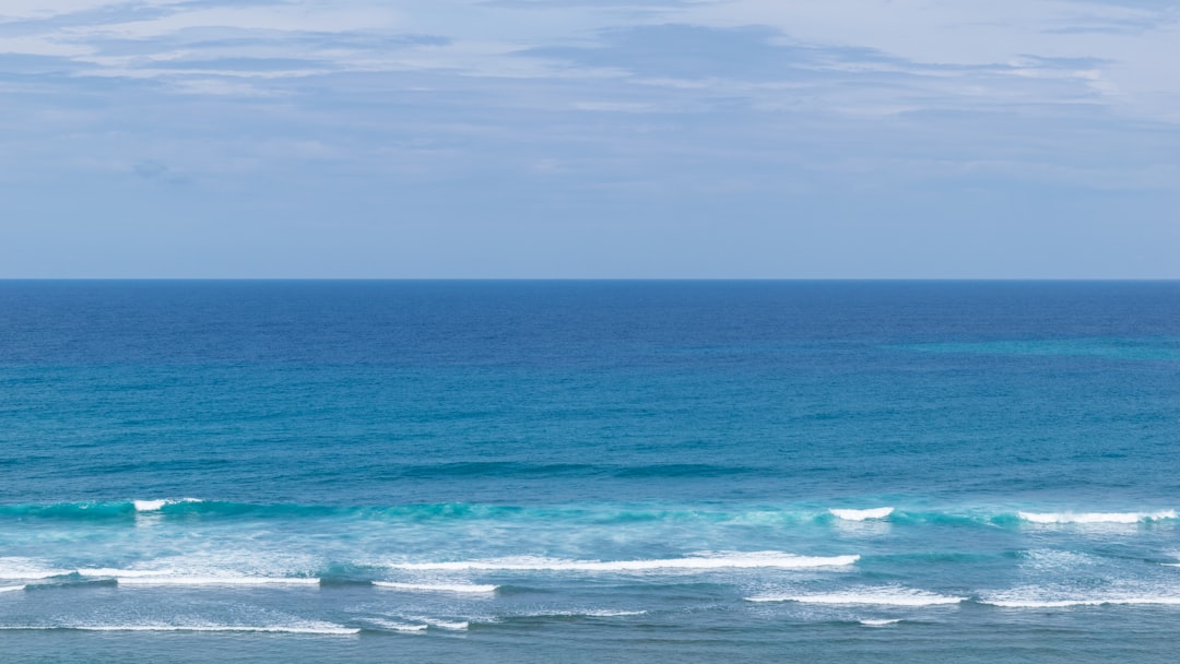 a body of water with waves,