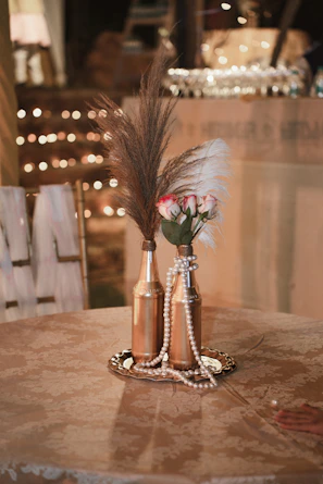 a vase with flowers