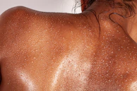 a close up of a person's hair