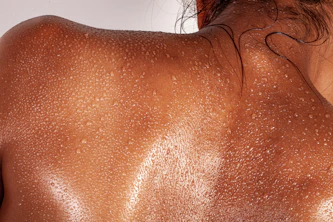 a close up of a person's hair