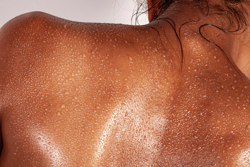 a close up of a person's hair