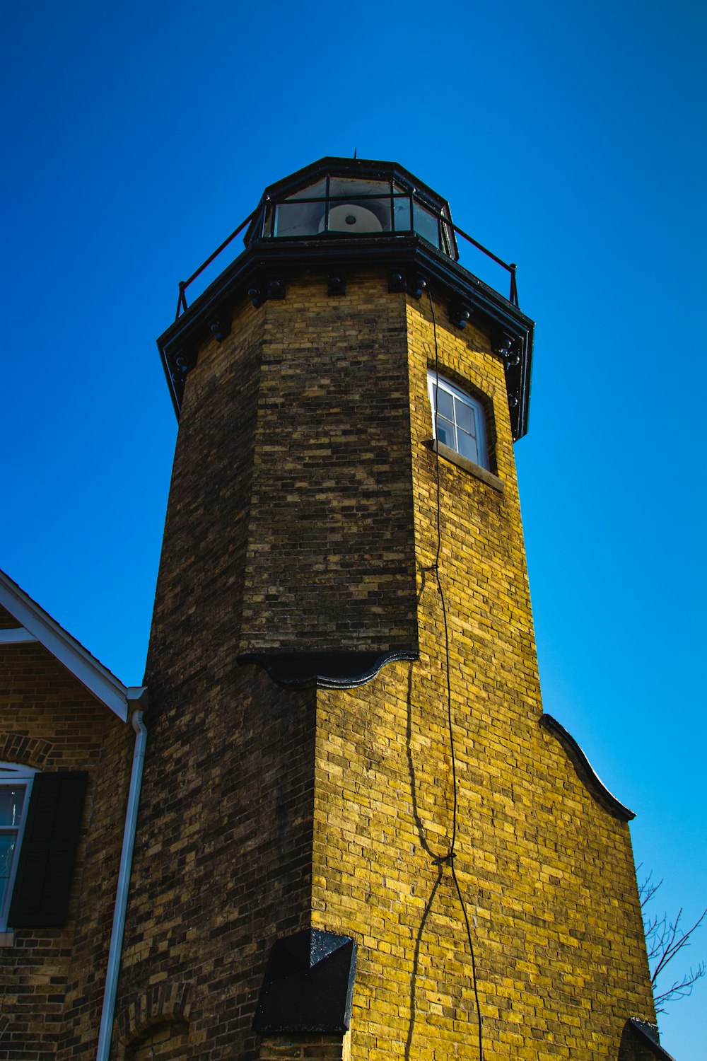 a tall brick tower