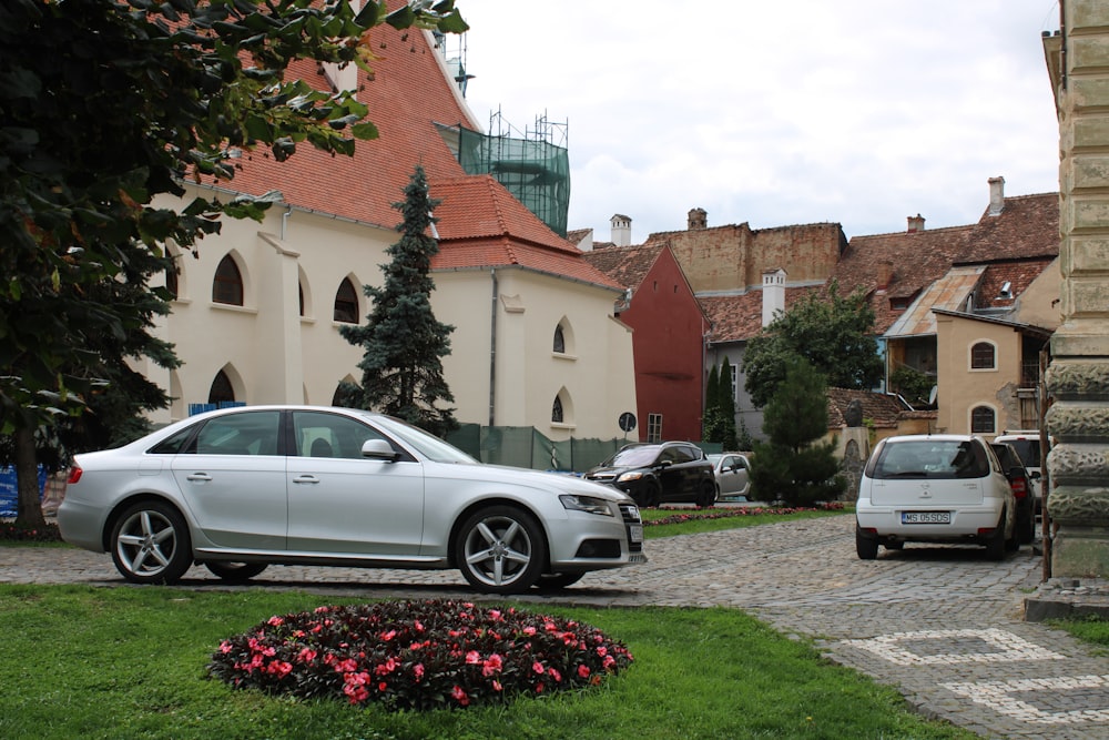 cars parked in a driveway