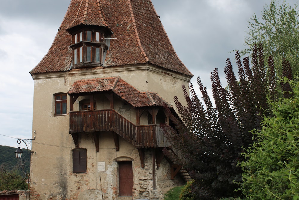 a house with a balcony