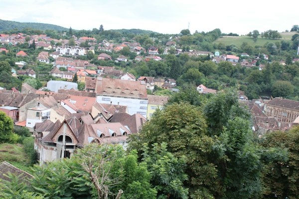 The lower town from the citadel — Sighișoara, Romania