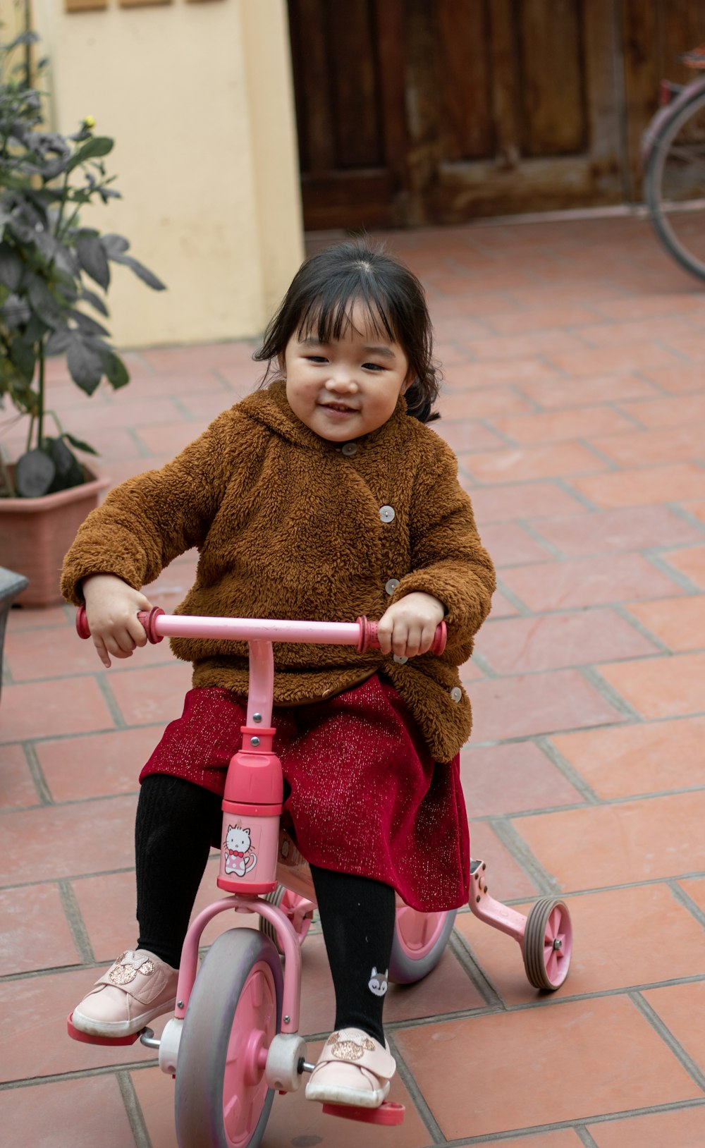 a child riding a bike