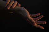 a close-up of a person's hand