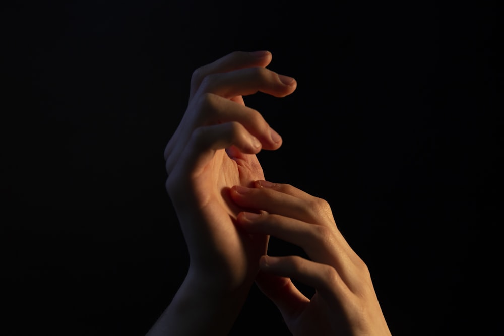 a close-up of a person's hand