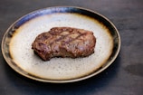 a piece of meat on a plate