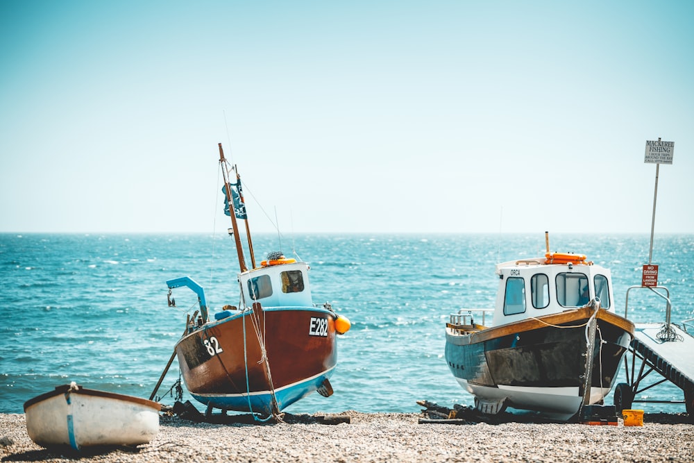 boats on the beach