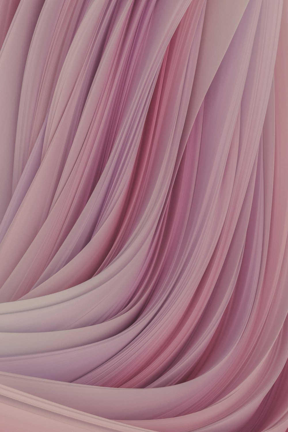 a close up of a pink curtain