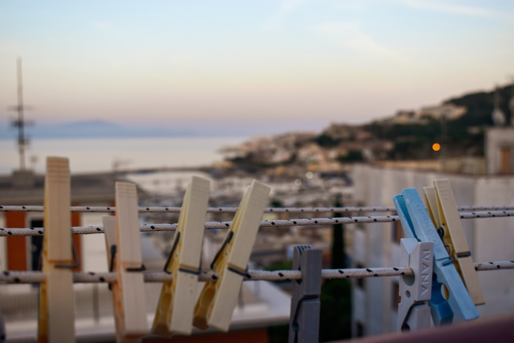 a view of a city from a balcony