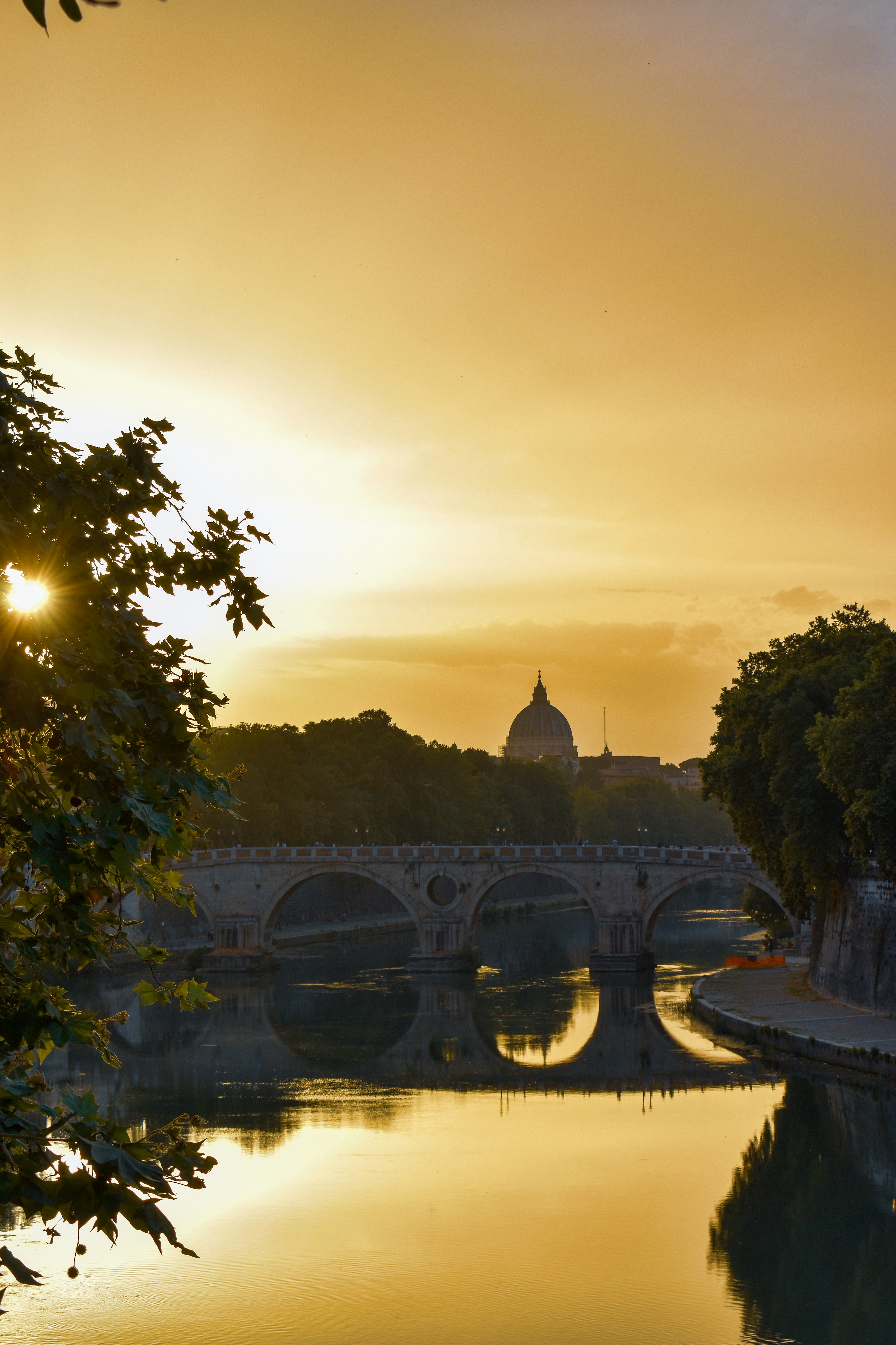 a bridge over a river