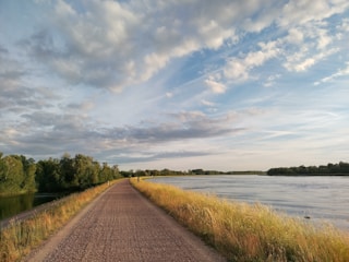 A serene landscape with a path leading towards a bright horizon, symbolizing a journey of moral growth.