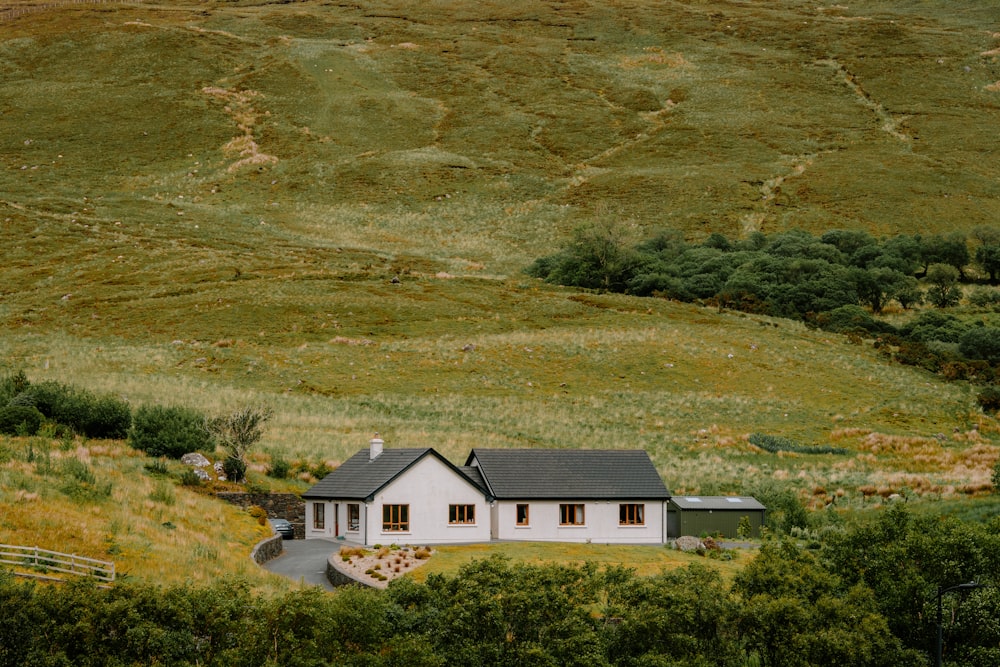 a house in a field