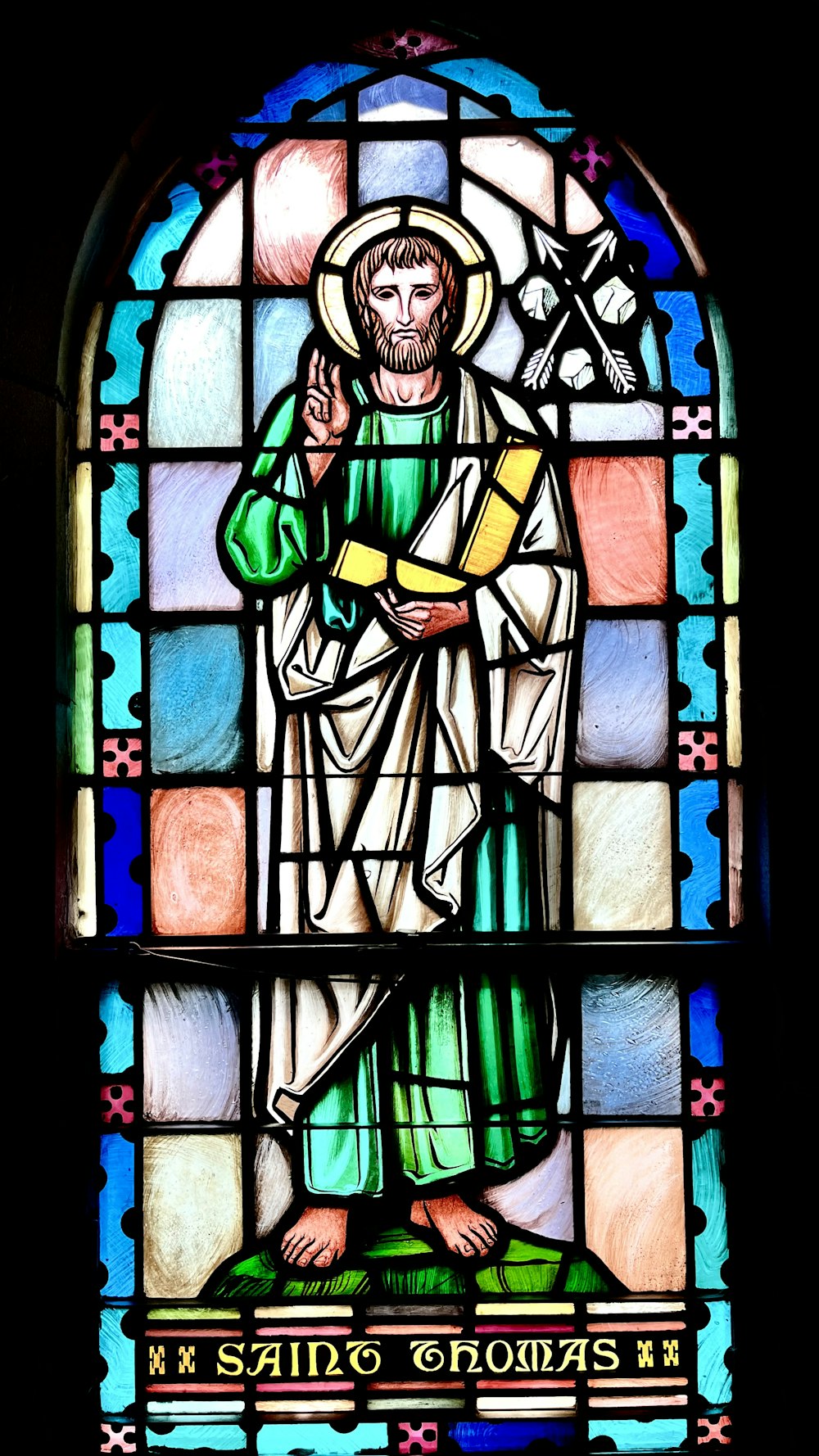 a stained glass window