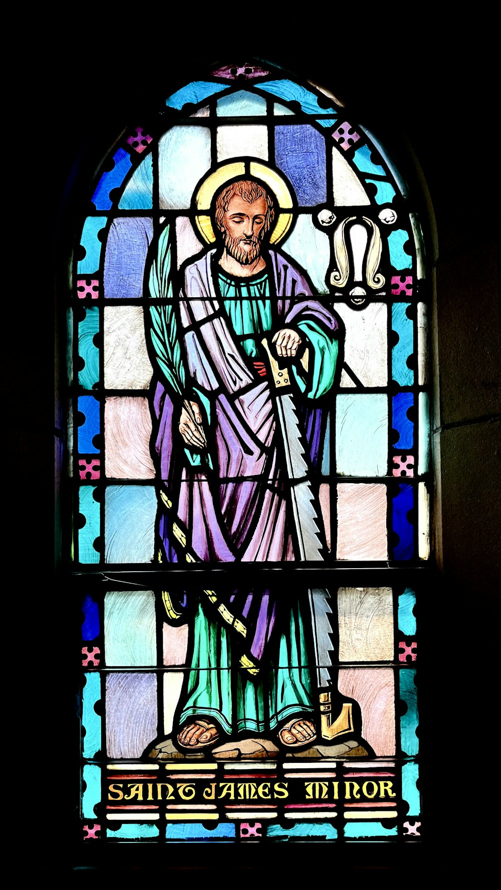 a stained glass window