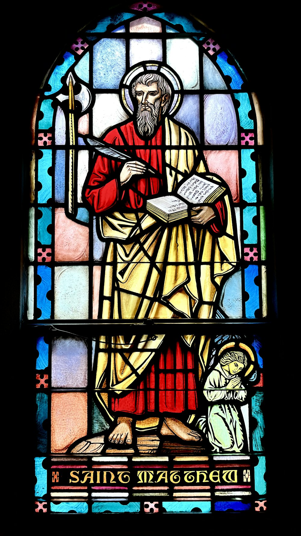 a stained glass window