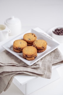 a plate of cookies