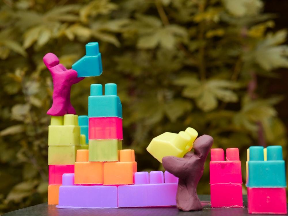 a group of colorful blocks