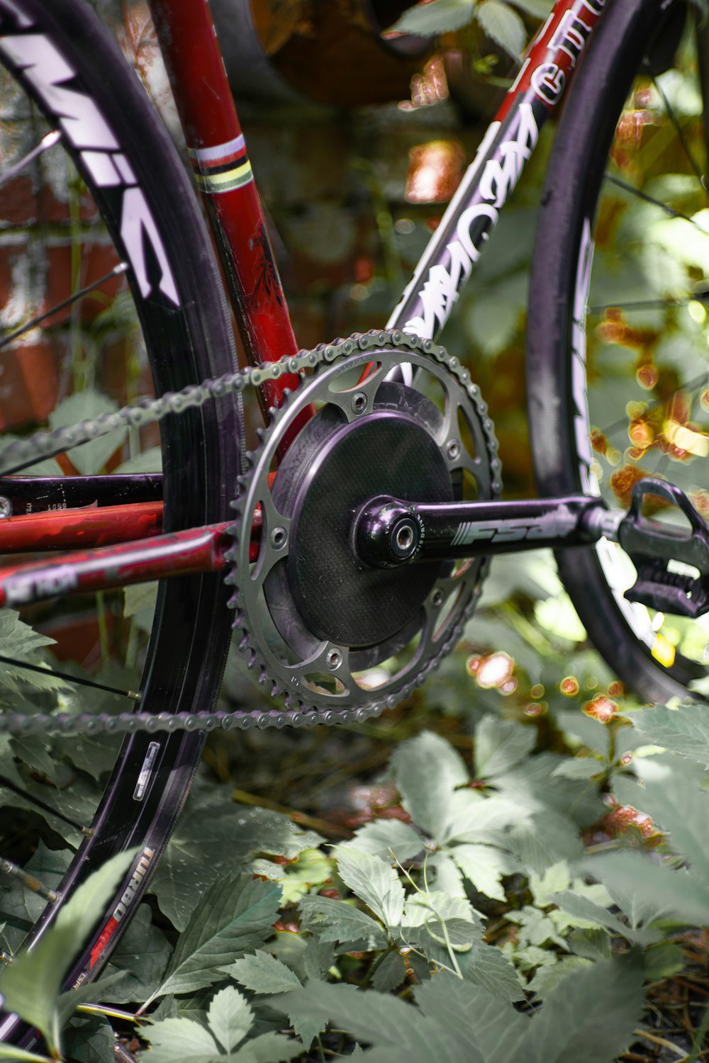 a bicycle with a helmet on it