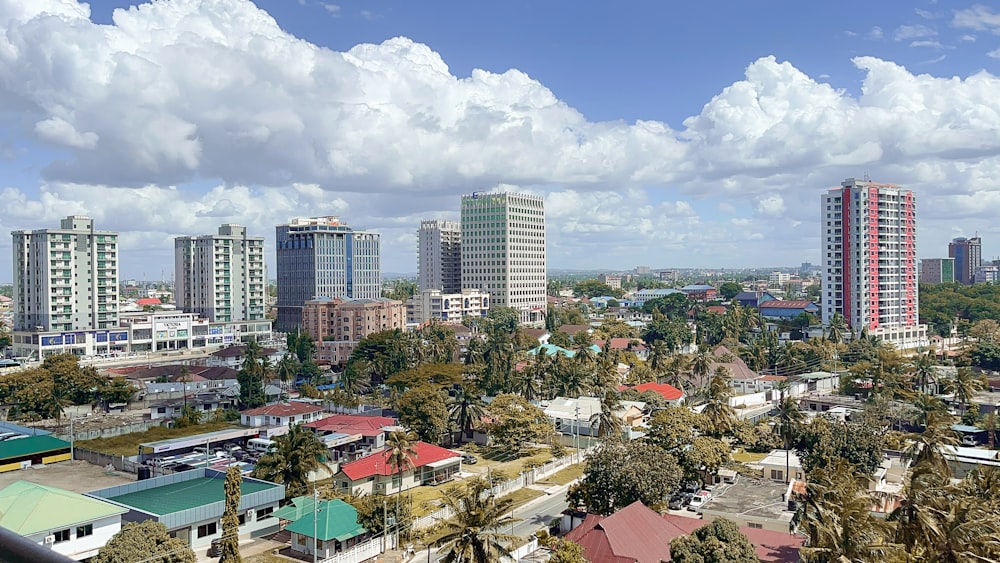 a city with many buildings