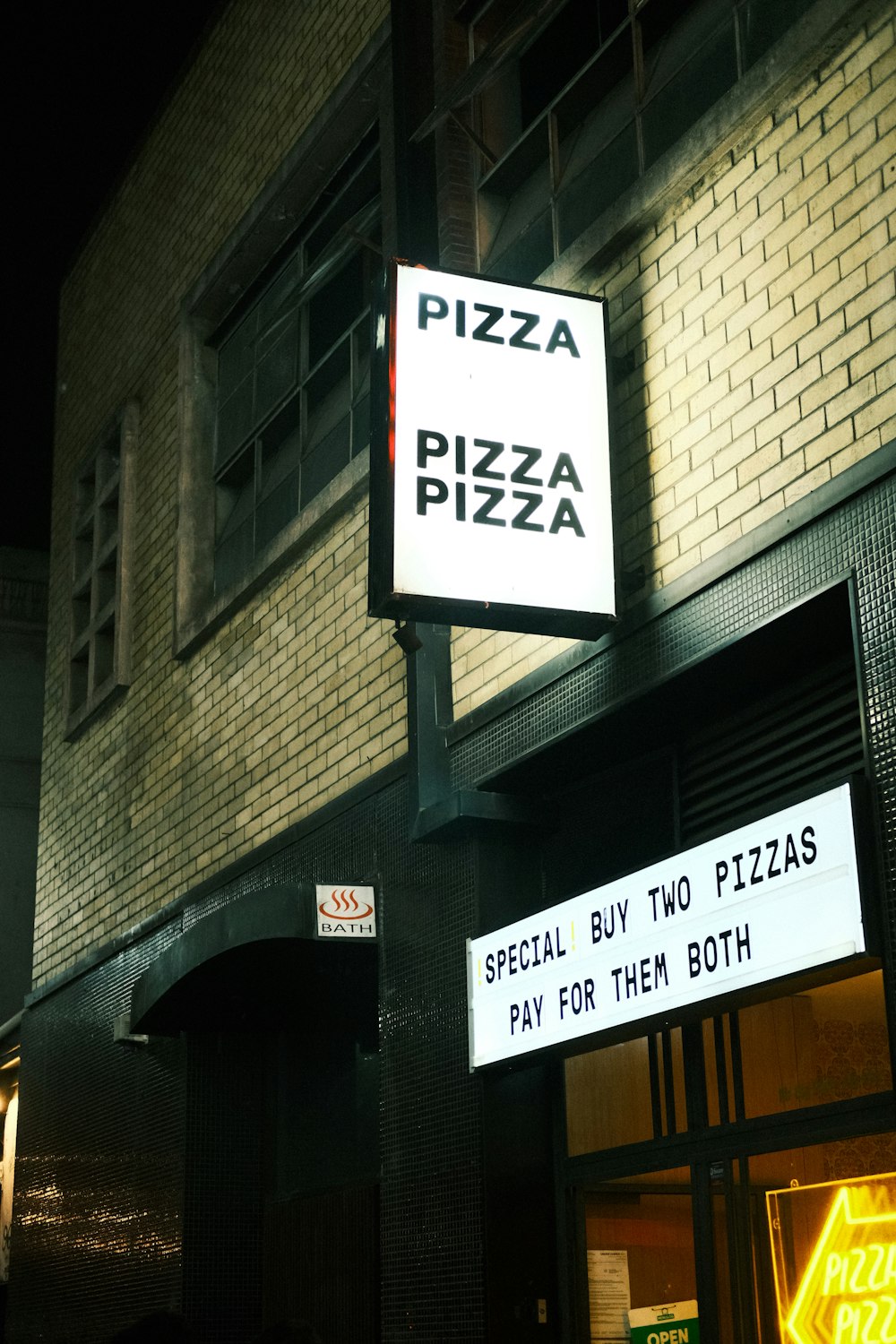 a sign on a building