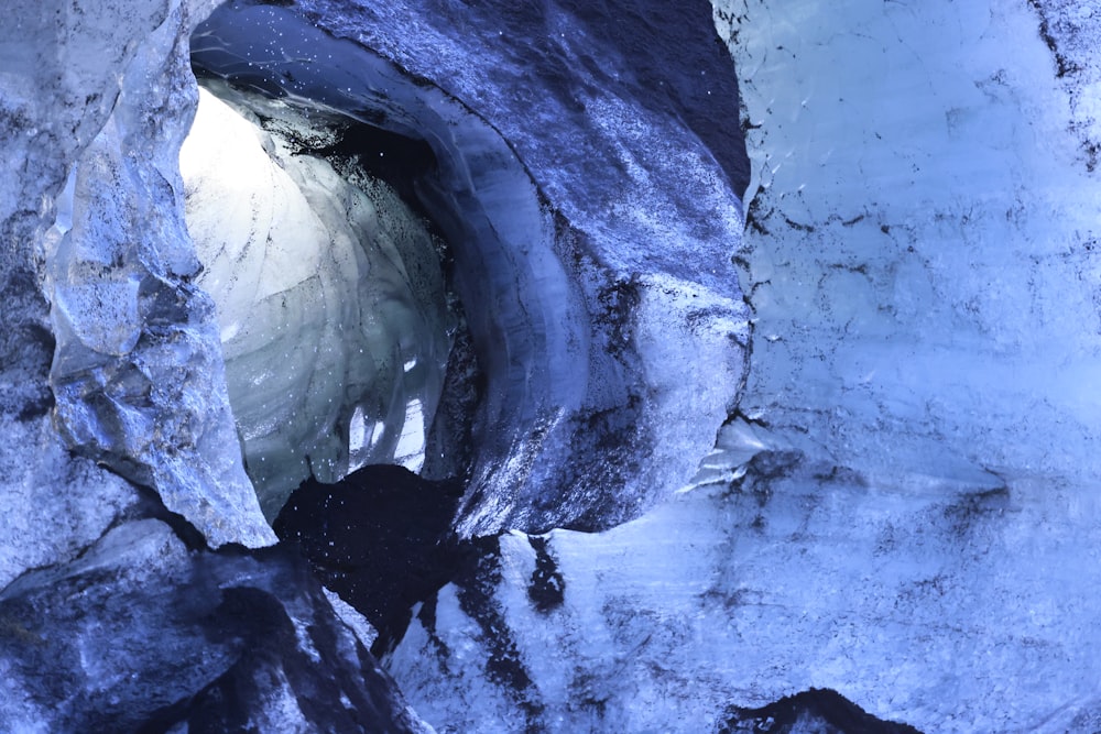 a large ice cave