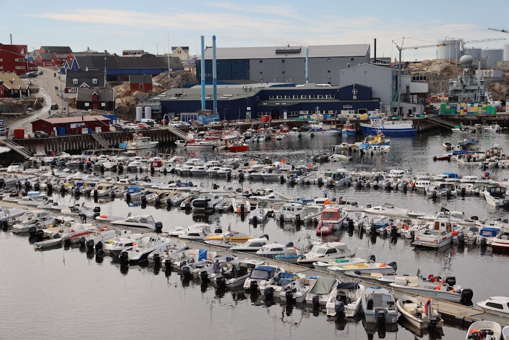 Un puerto lleno de barcos