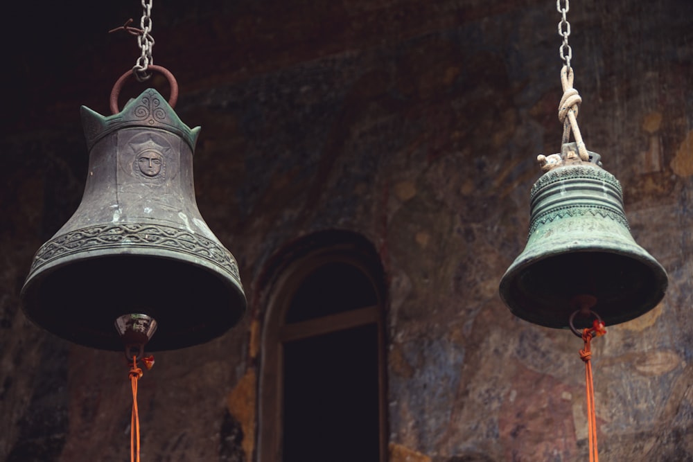 a group of bells from a chain