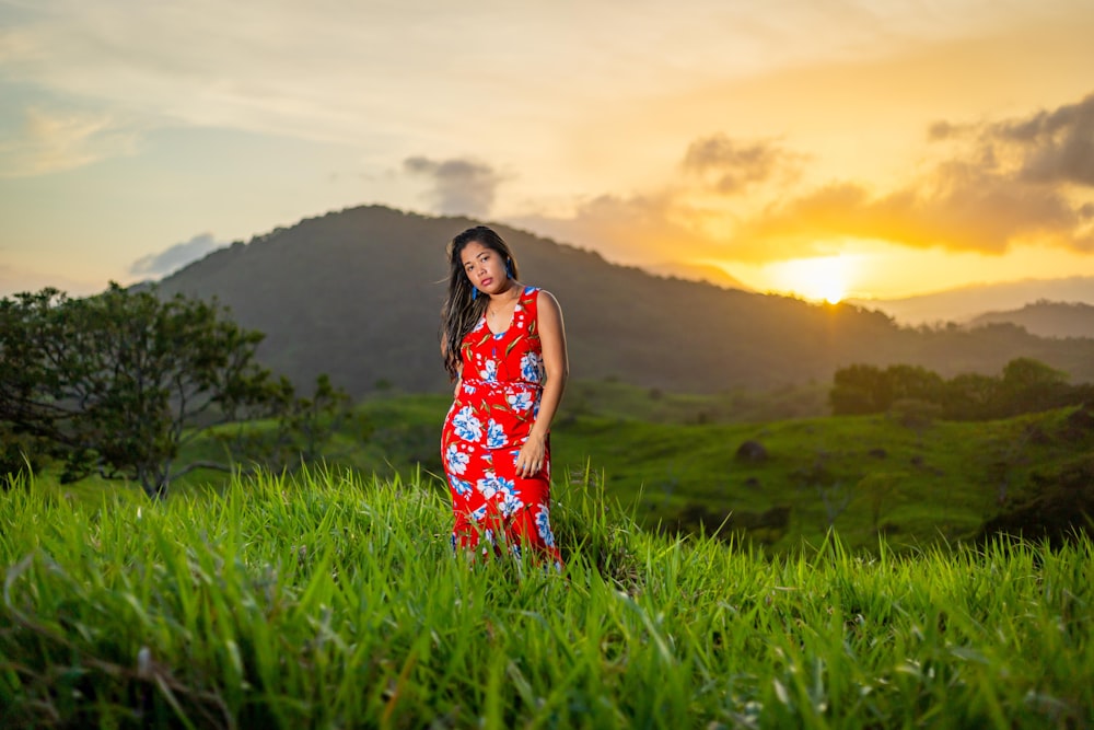 a person standing in a field