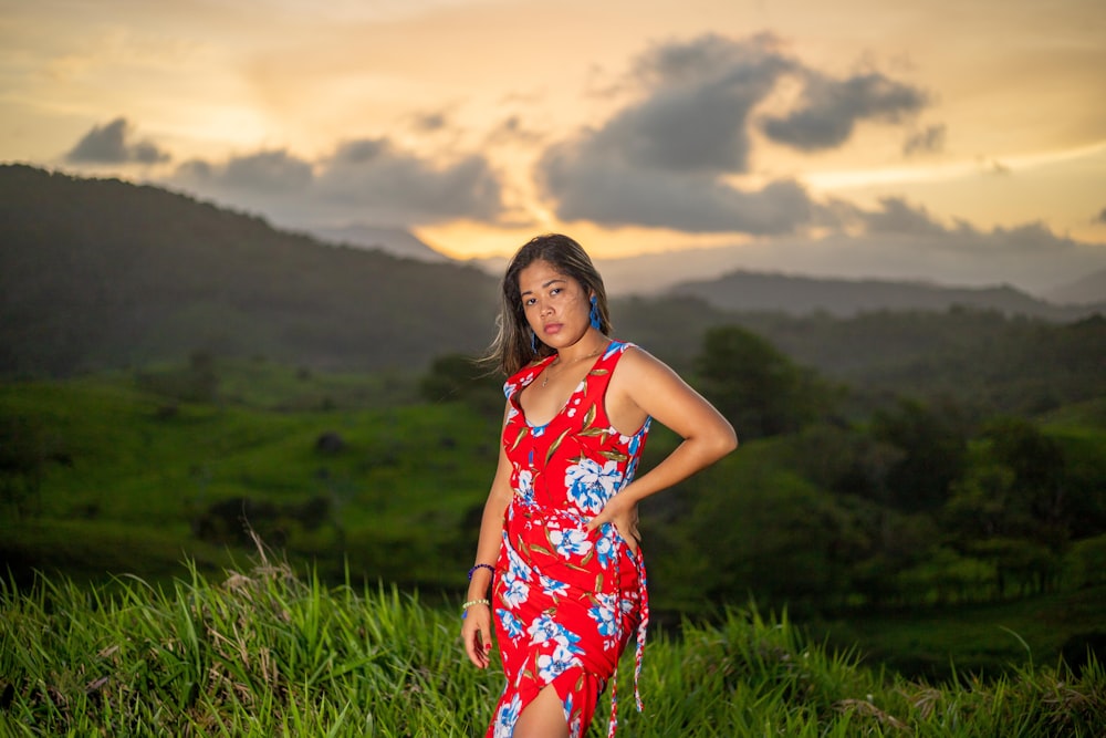 a person standing in a field