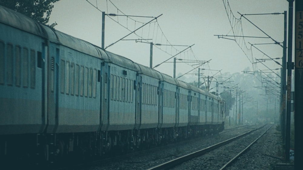 a train on the railway tracks