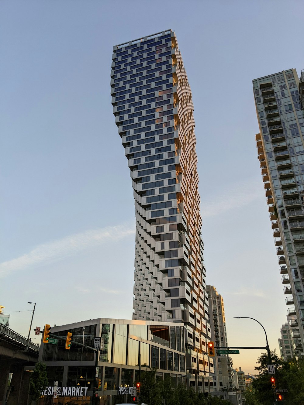 a tall building with many windows