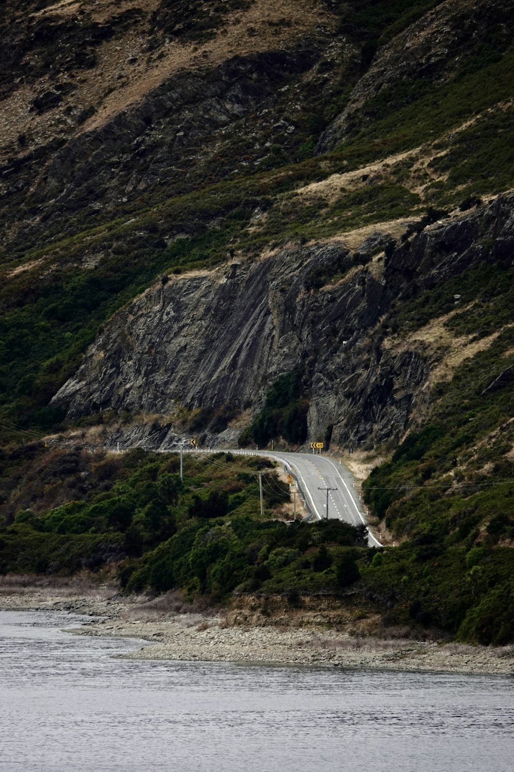 a road going through a mountain