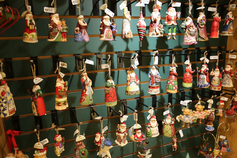 a group of stuffed animals on a shelf