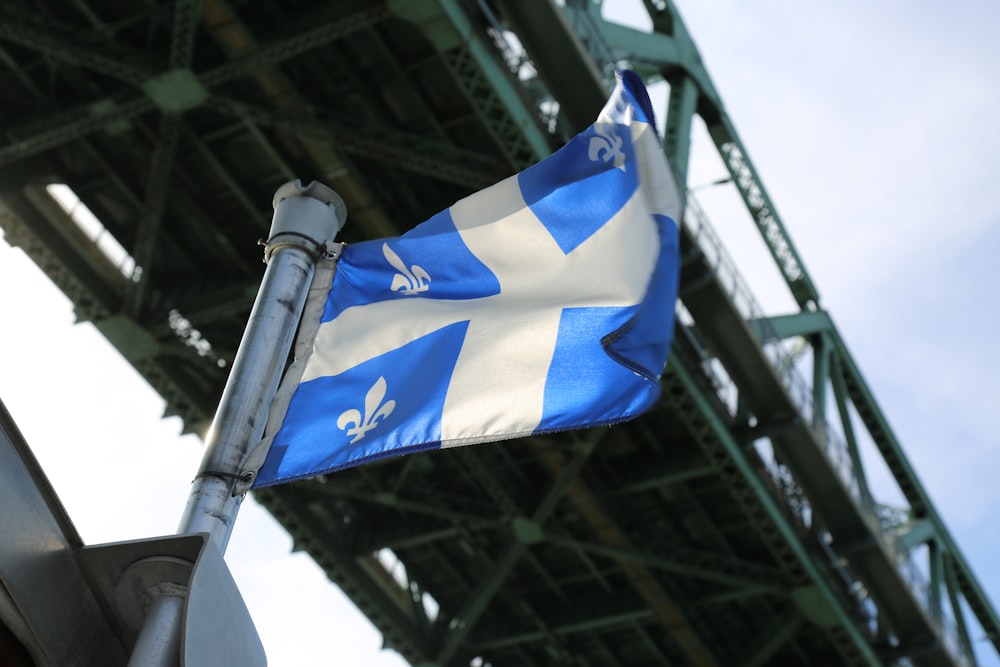 a flag on a pole