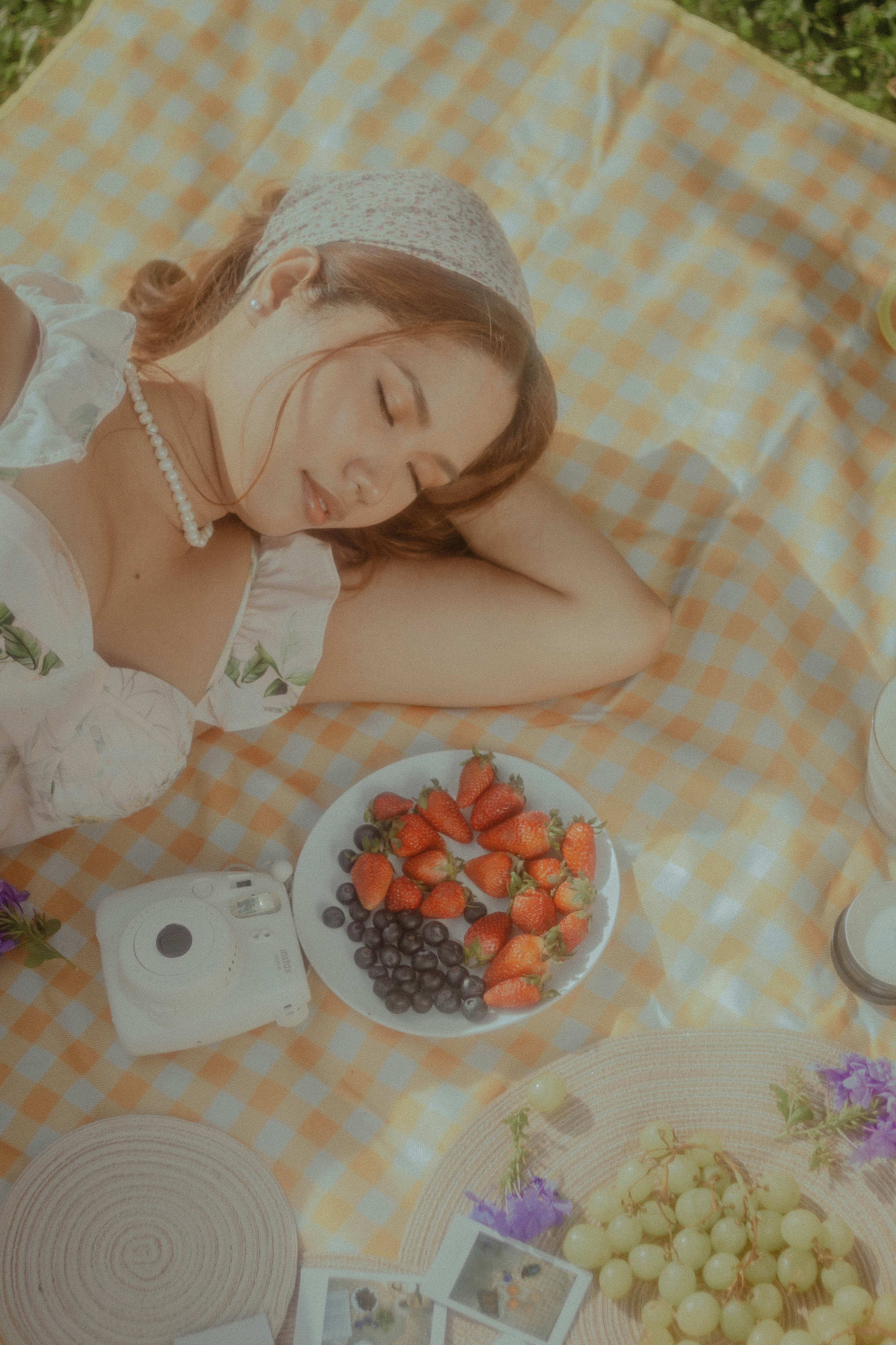 a person sleeping on a bed