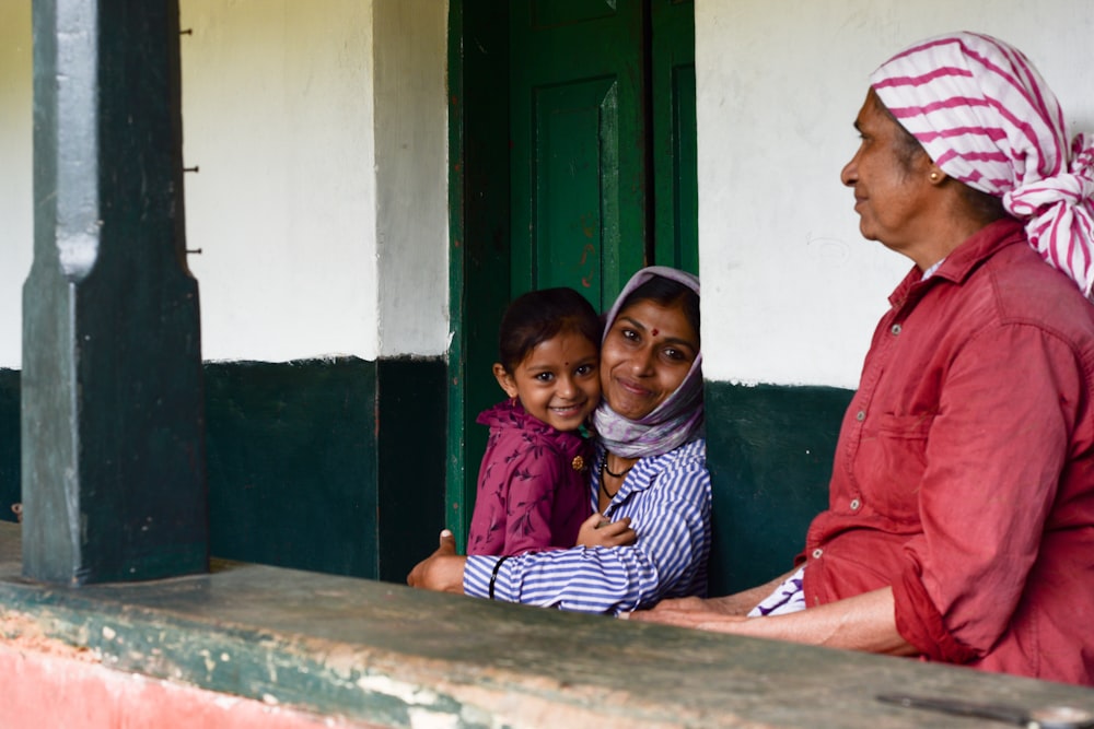 a person and two children