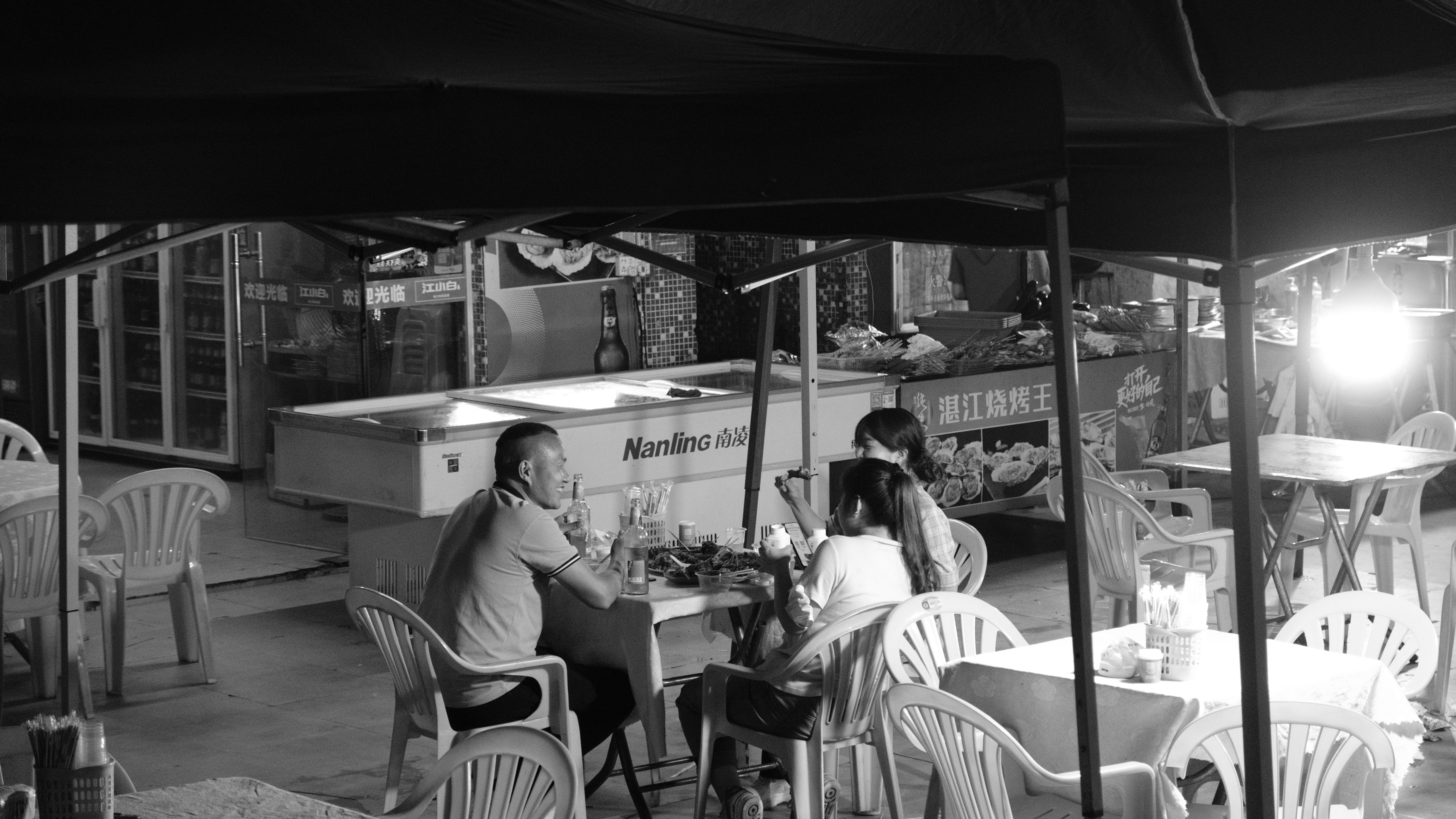 people sitting at tables