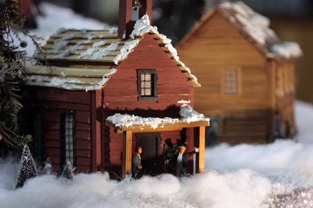 a house with snow on the roof