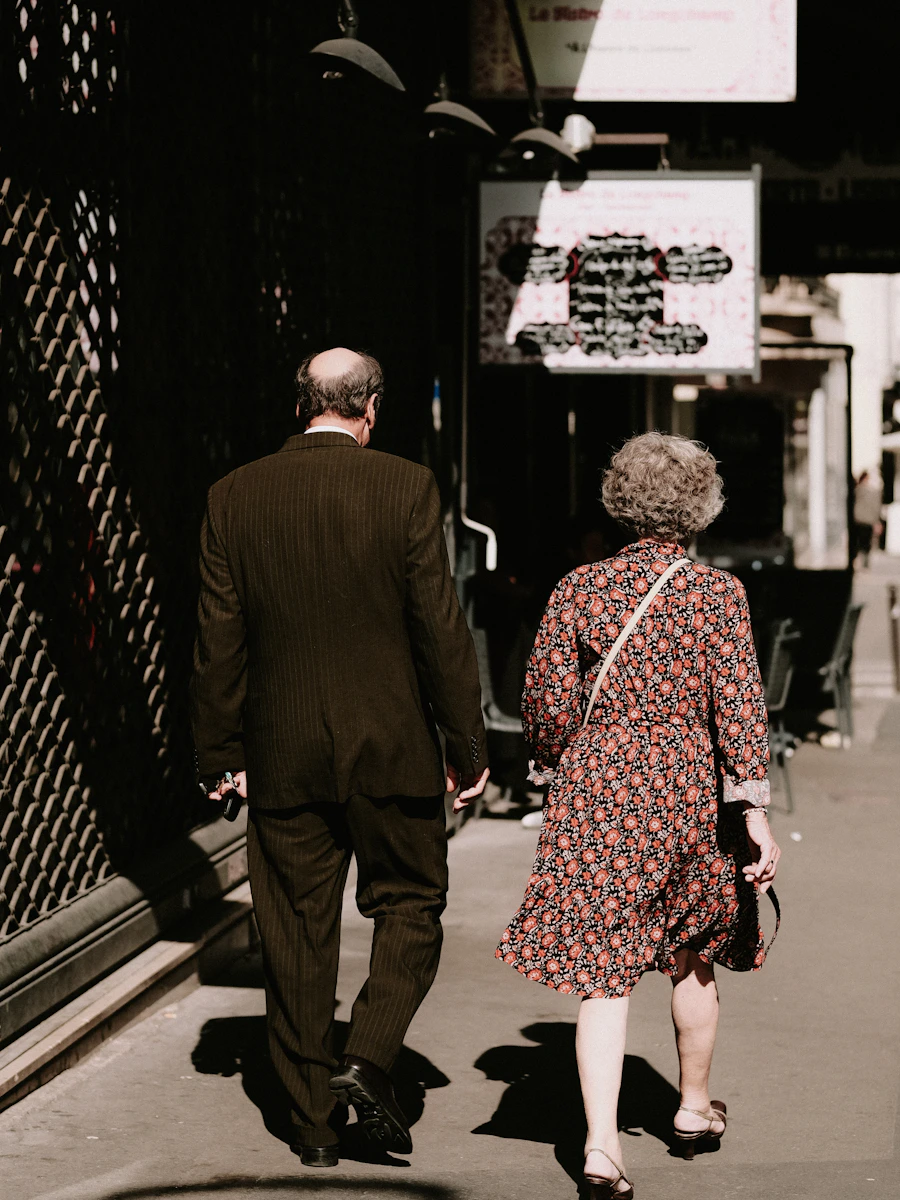 Couple walking together