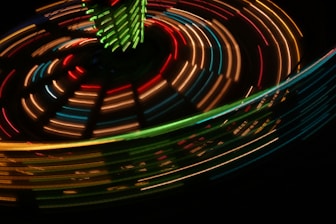 a close-up of a colorful laser