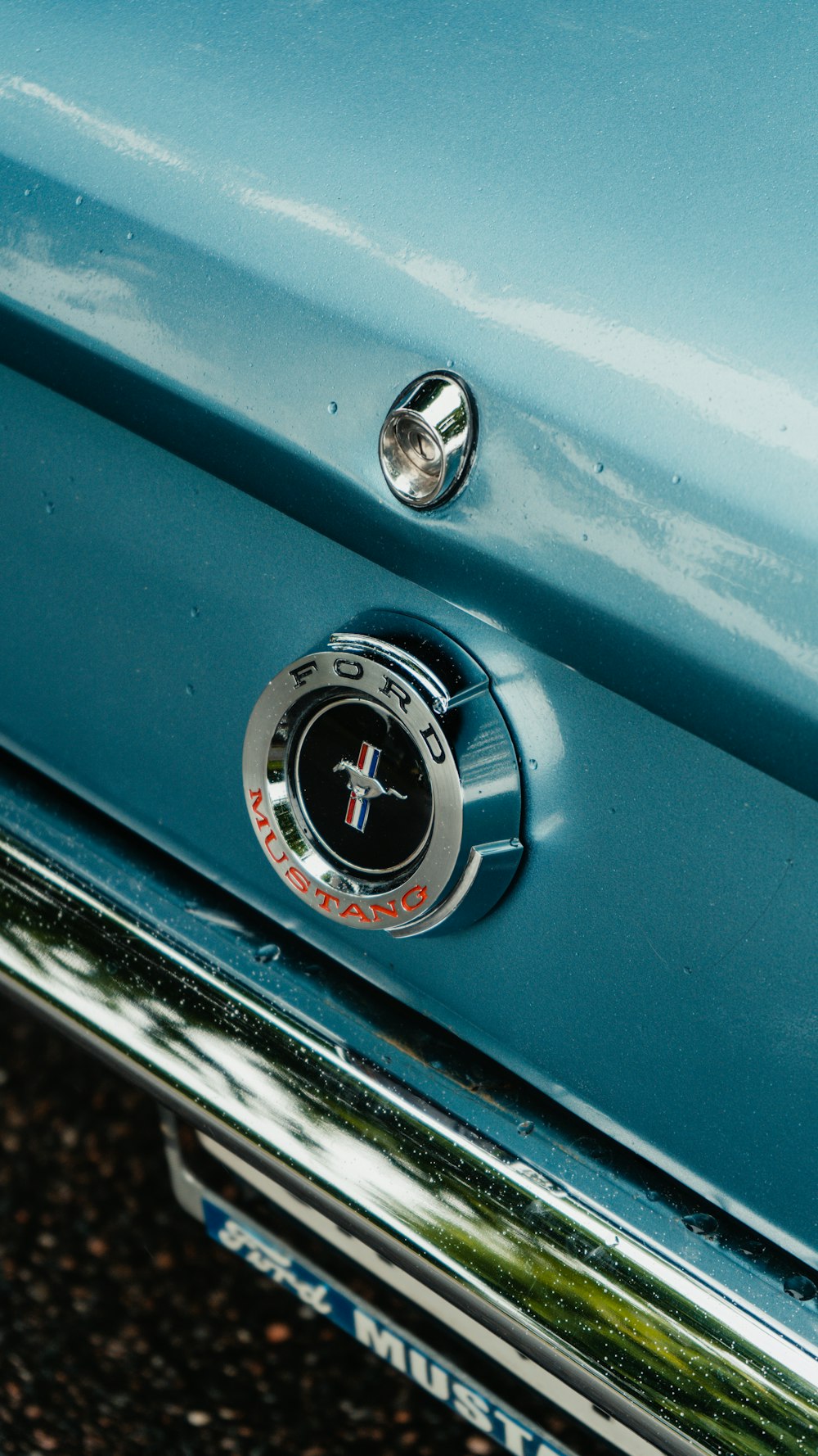 a close up of a car's headlight