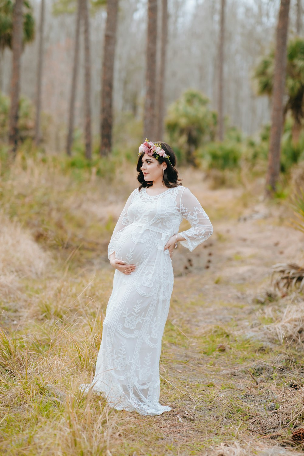 a person in a white dress