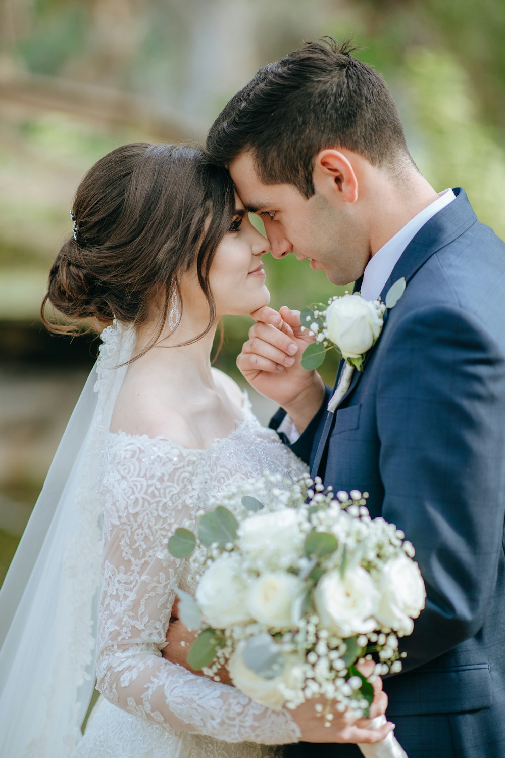 a man and woman kissing