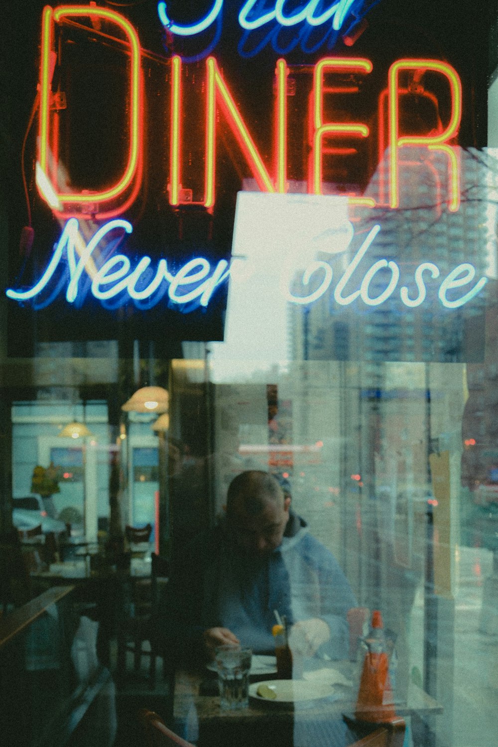 a person sitting at a table